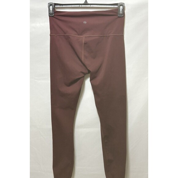 Athleta Persistence Laser Cut Womens‎ S Maroon Leggings - Picture 8 of 13